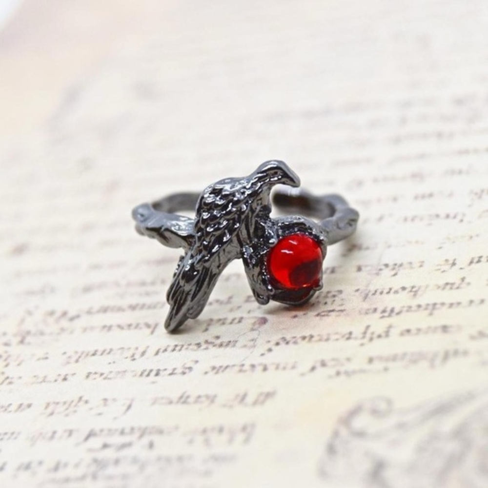 Gothic Raven Statement Ring